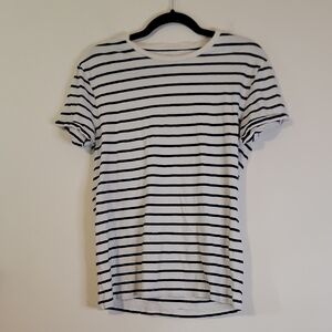 J. Crew Navy and Cream Striped Top